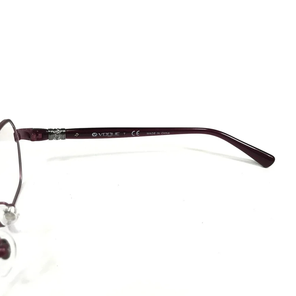 Vogue Eyeglasses Frames VO3970-B 977-S Violet Red Cat Eye Wire Rim 51-17-135